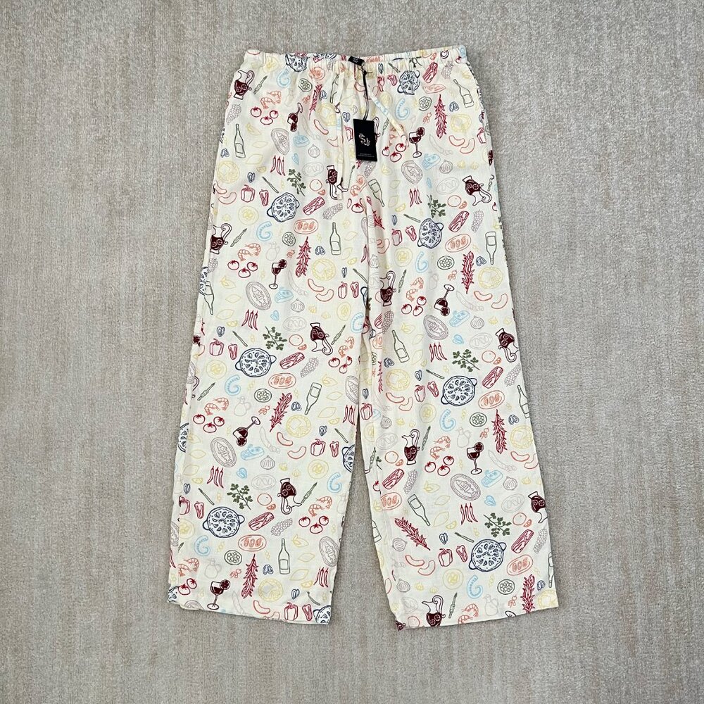 NWT Sincerely Jules Wide Leg Linen Blend Pull On Pants XL